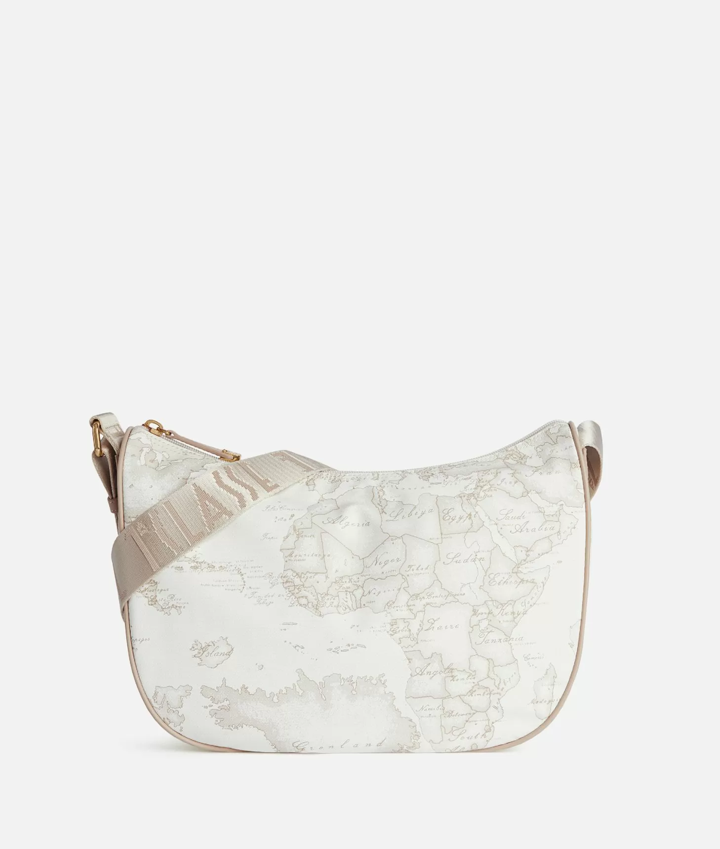 Alviero martini 1a classe Geo Soft White tracolla a mezzaluna media
