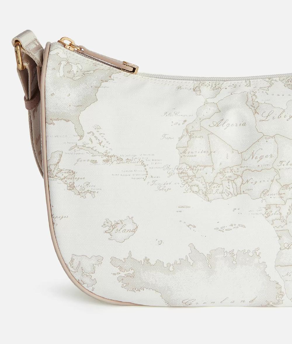 Alviero martini 1a classe Geo Soft White tracolla a mezzaluna media Pezzi Unici