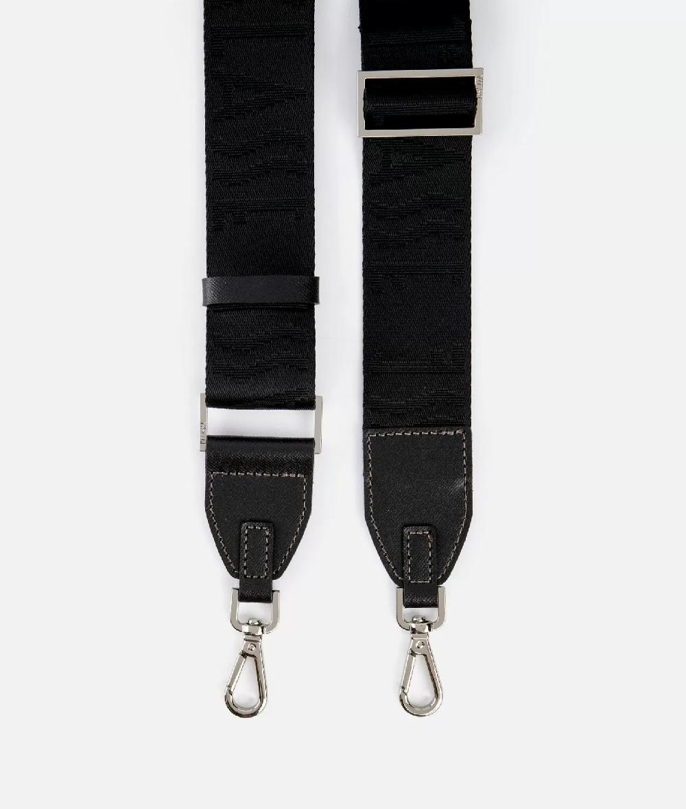 Alviero martini 1a classe Tracolla in nastro con logo 1ᴬ Classe Nera Prezzo Ridotto
