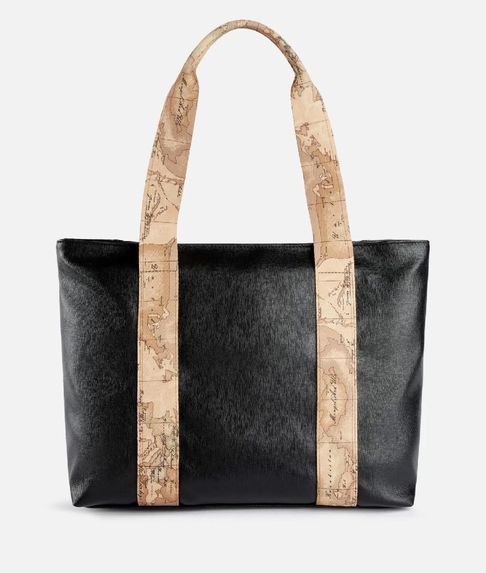 Alviero martini 1a classe Borsa shopping Donnavventura in tessuto saffiano Nera In Linea