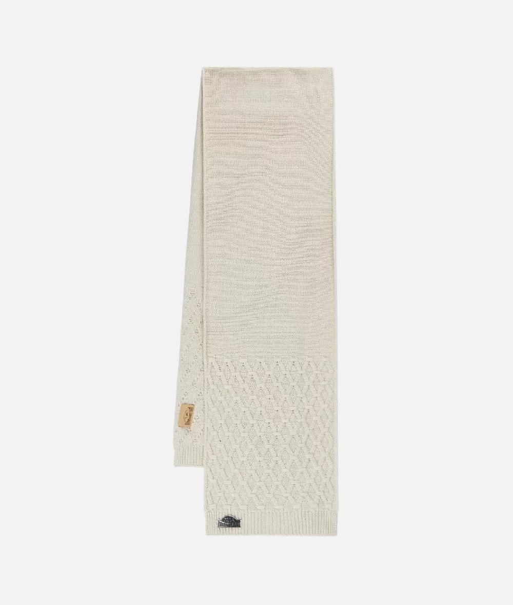 Alviero martini 1a classe Sciarpa a rombi in misto lana 180x30 Bianco Latte Qualità Garantita