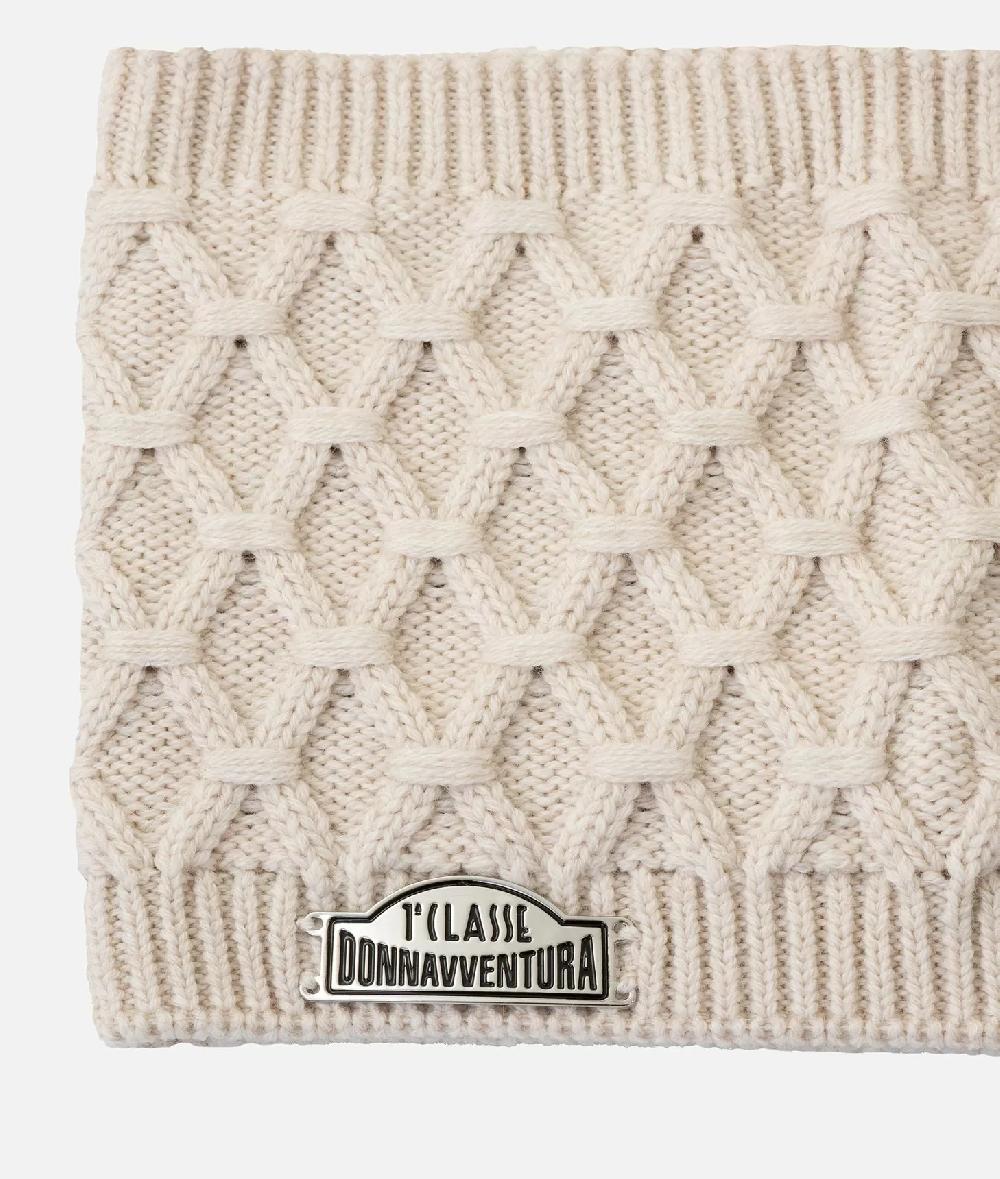 Alviero martini 1a classe Scaldacollo a rombi in misto lana Bianco Latte Negozi Online
