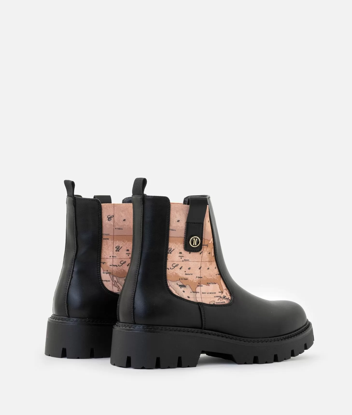 Alviero martini 1a classe Stivaletti beatles in eco nappa con bottoncino 1C Neri Nuovo