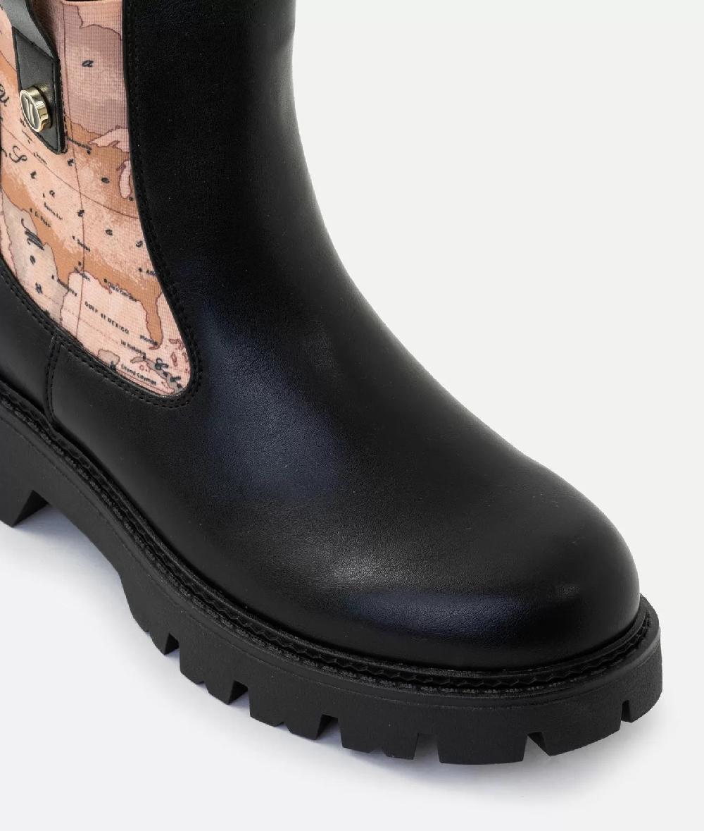 Alviero martini 1a classe Stivaletti beatles in eco nappa con bottoncino 1C Neri Nuovo