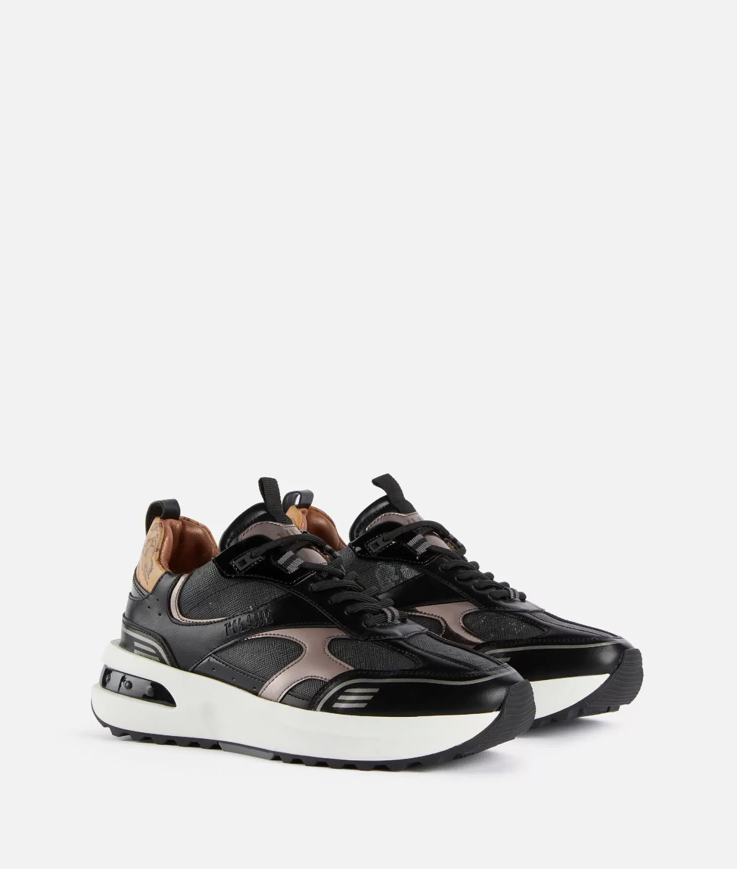 Alviero martini 1a classe Geo Road Delhi sneakers in tessuto Geo Night Nere Consegna Veloce
