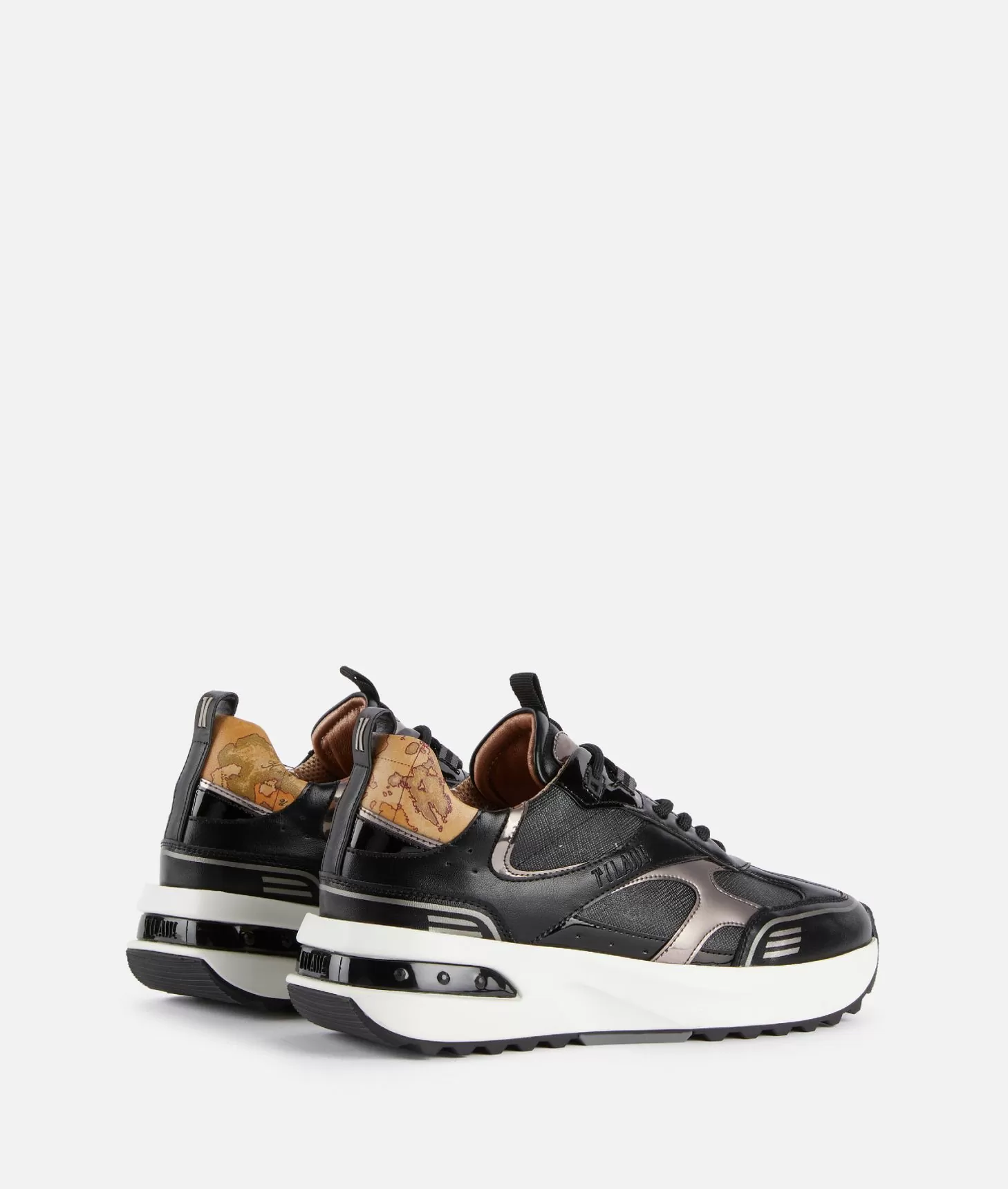 Alviero martini 1a classe Geo Road Delhi sneakers in tessuto Geo Night Nere Consegna Veloce