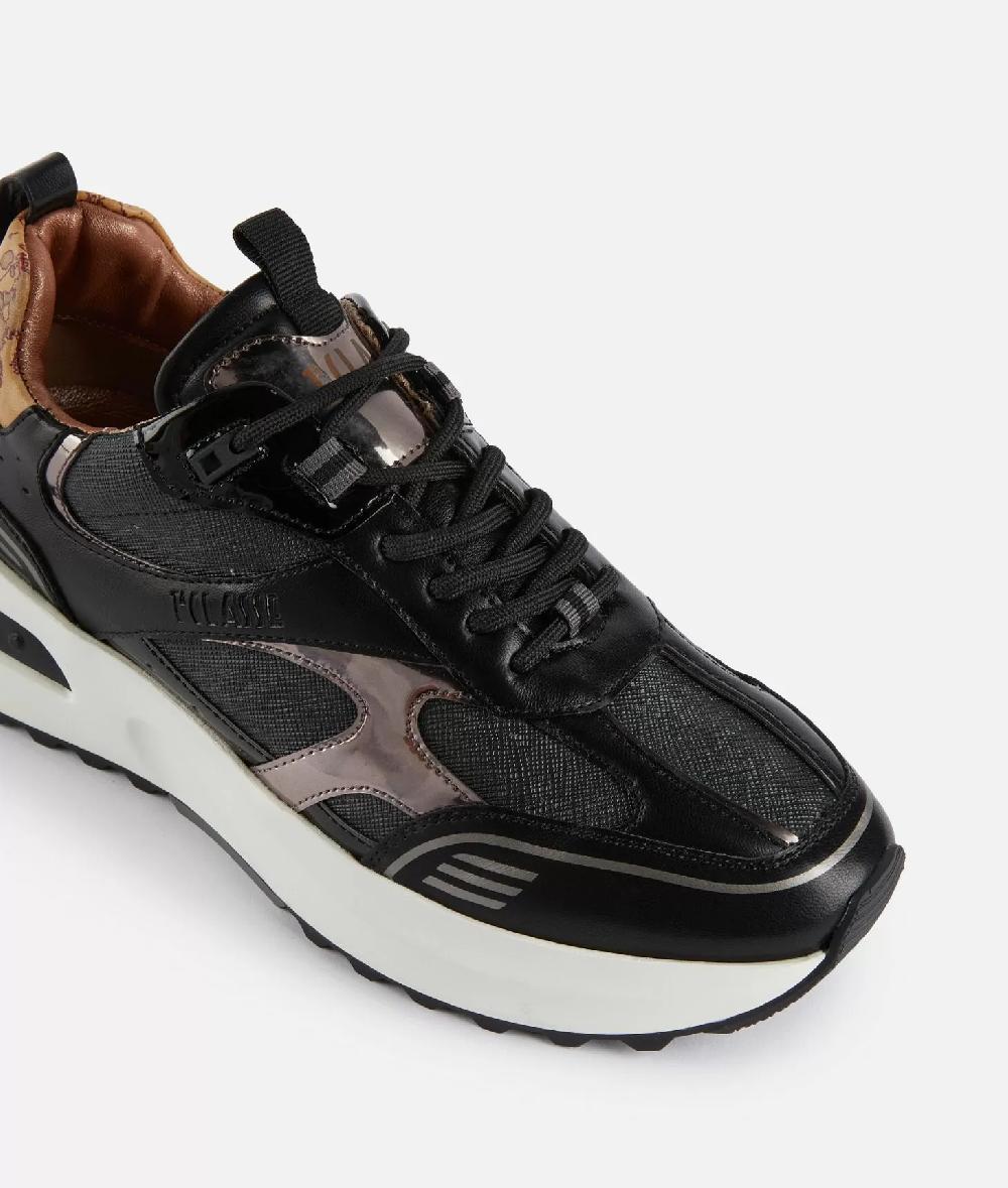 Alviero martini 1a classe Geo Road Delhi sneakers in tessuto Geo Night Nere Consegna Veloce
