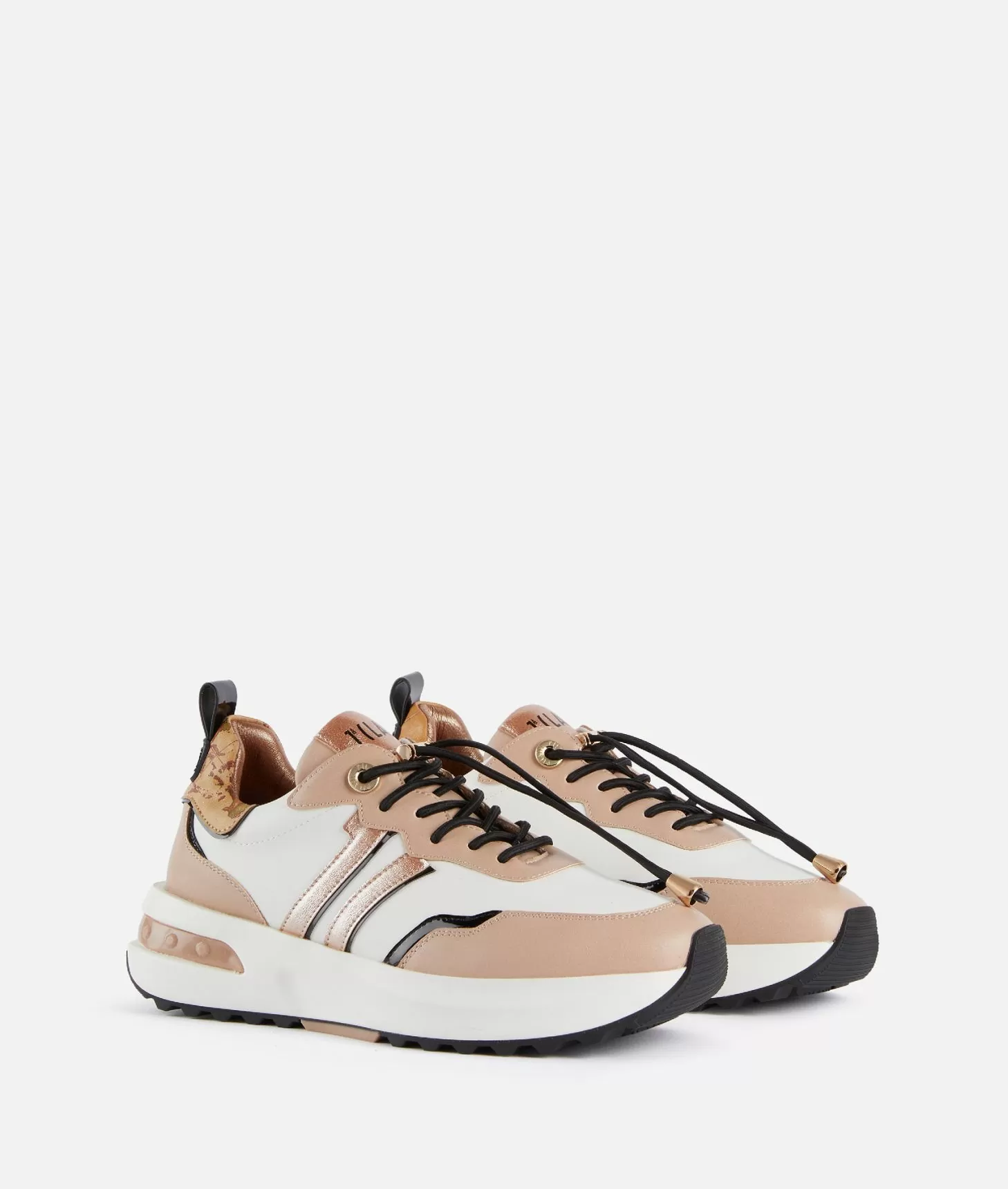 Alviero martini 1a classe Geo Road Seoul sneakers in eco nappa liscia Nude Promozione Limitata