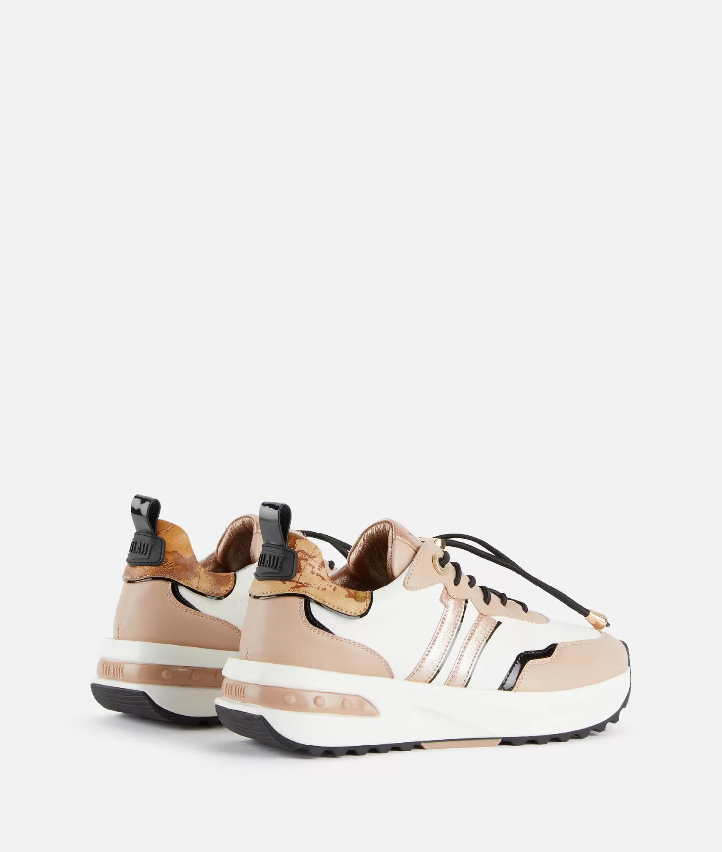 Alviero martini 1a classe Geo Road Seoul sneakers in eco nappa liscia Nude Promozione Limitata