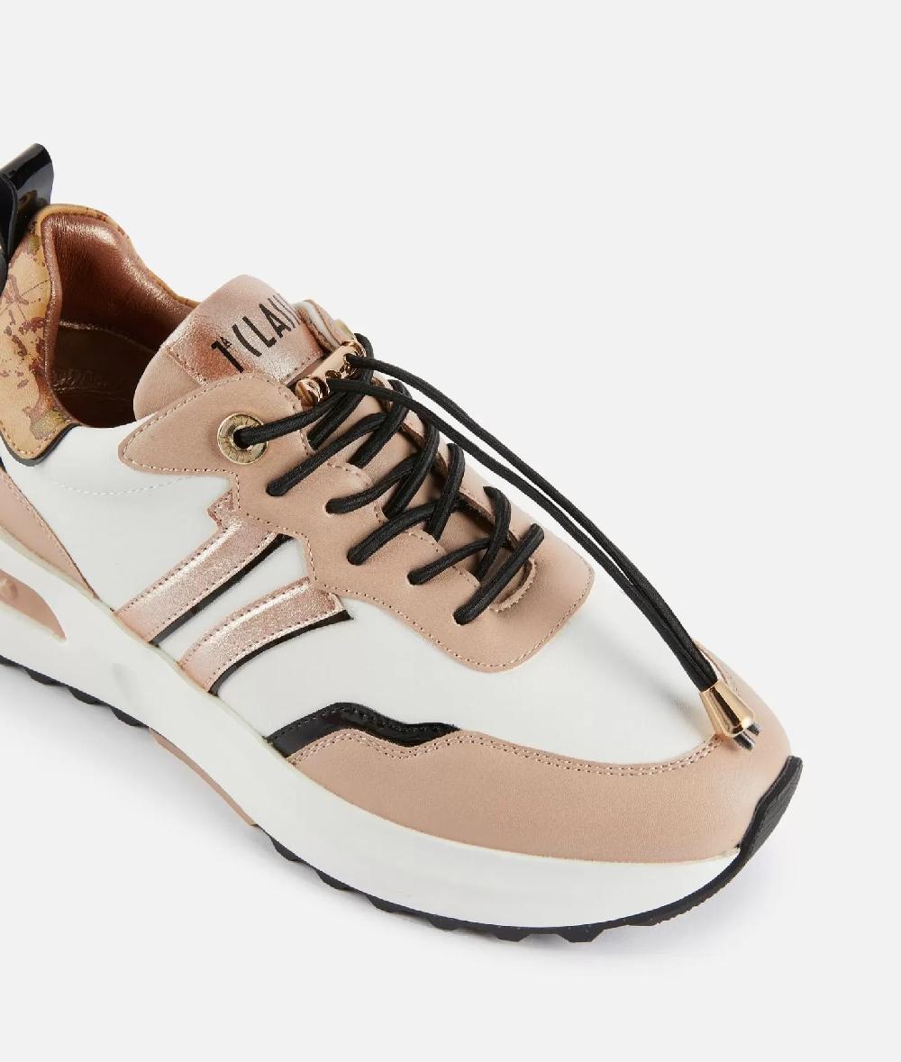 Alviero martini 1a classe Geo Road Seoul sneakers in eco nappa liscia Nude Promozione Limitata