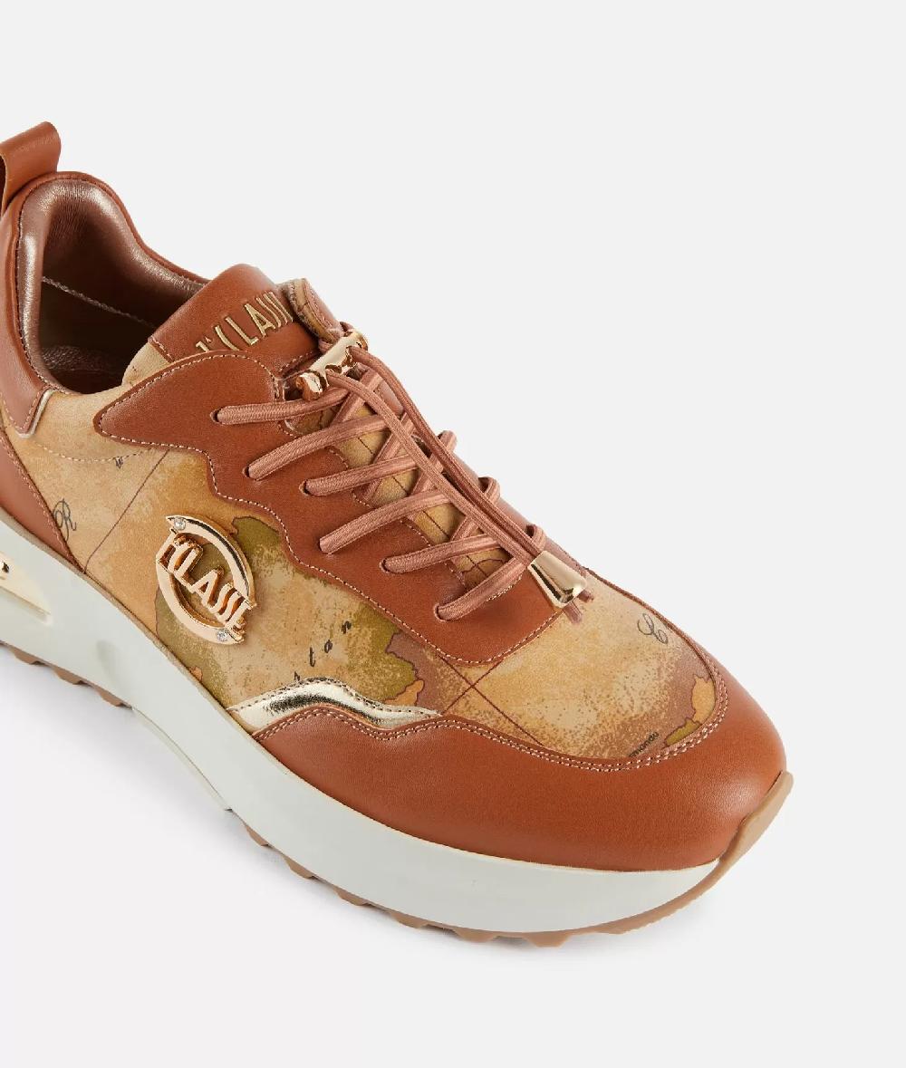 Alviero martini 1a classe Geo Road Marrakech sneakers in eco nappa Castagna Shopping Online