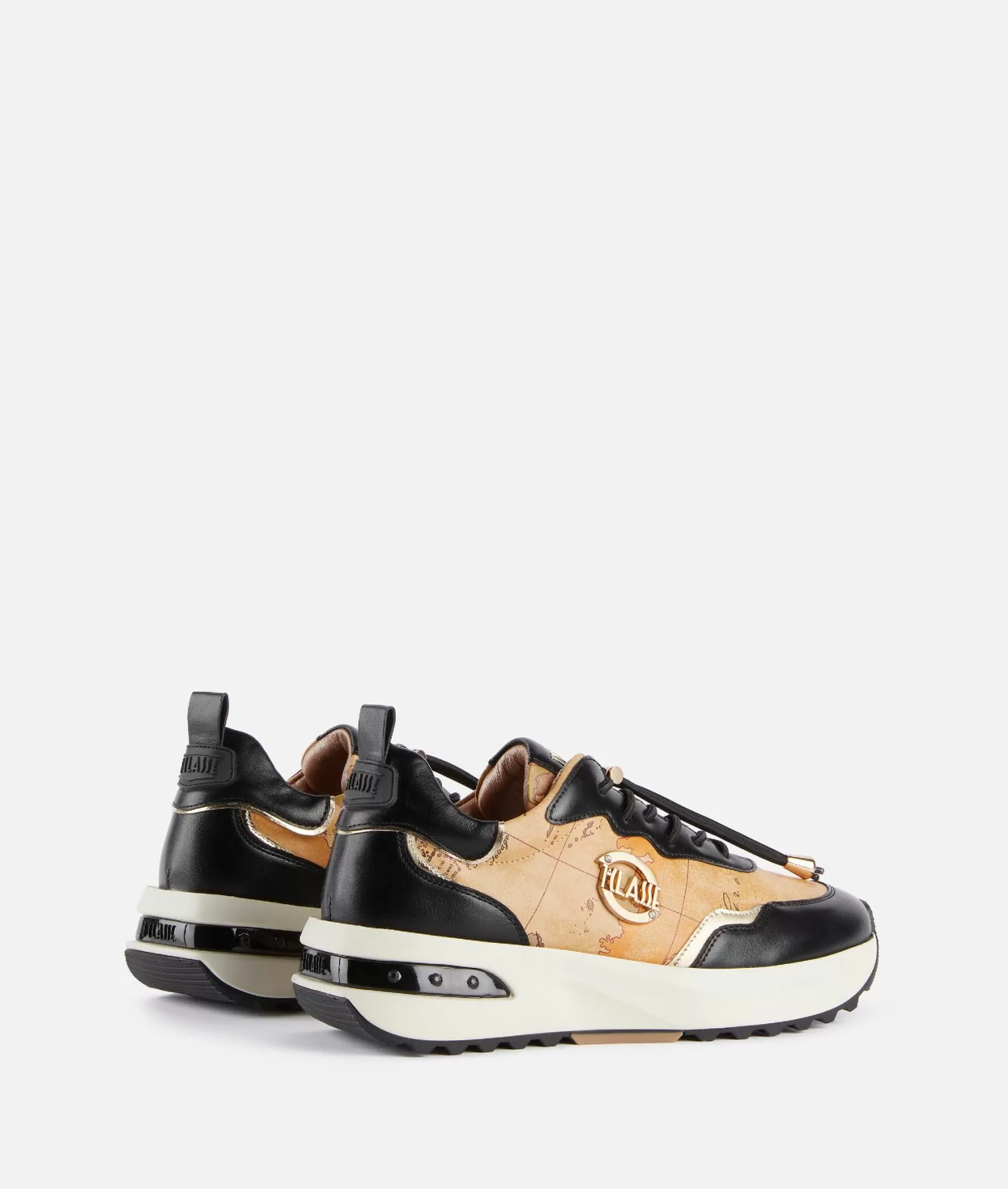 Alviero martini 1a classe Geo Road Marrakech sneakers in eco nappa Nere Affare Del Giorno