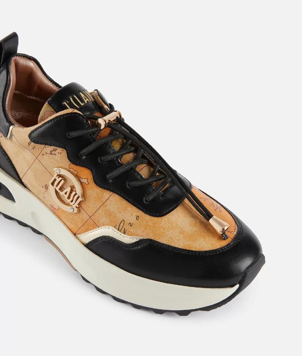 Alviero martini 1a classe Geo Road Marrakech sneakers in eco nappa Nere Affare Del Giorno