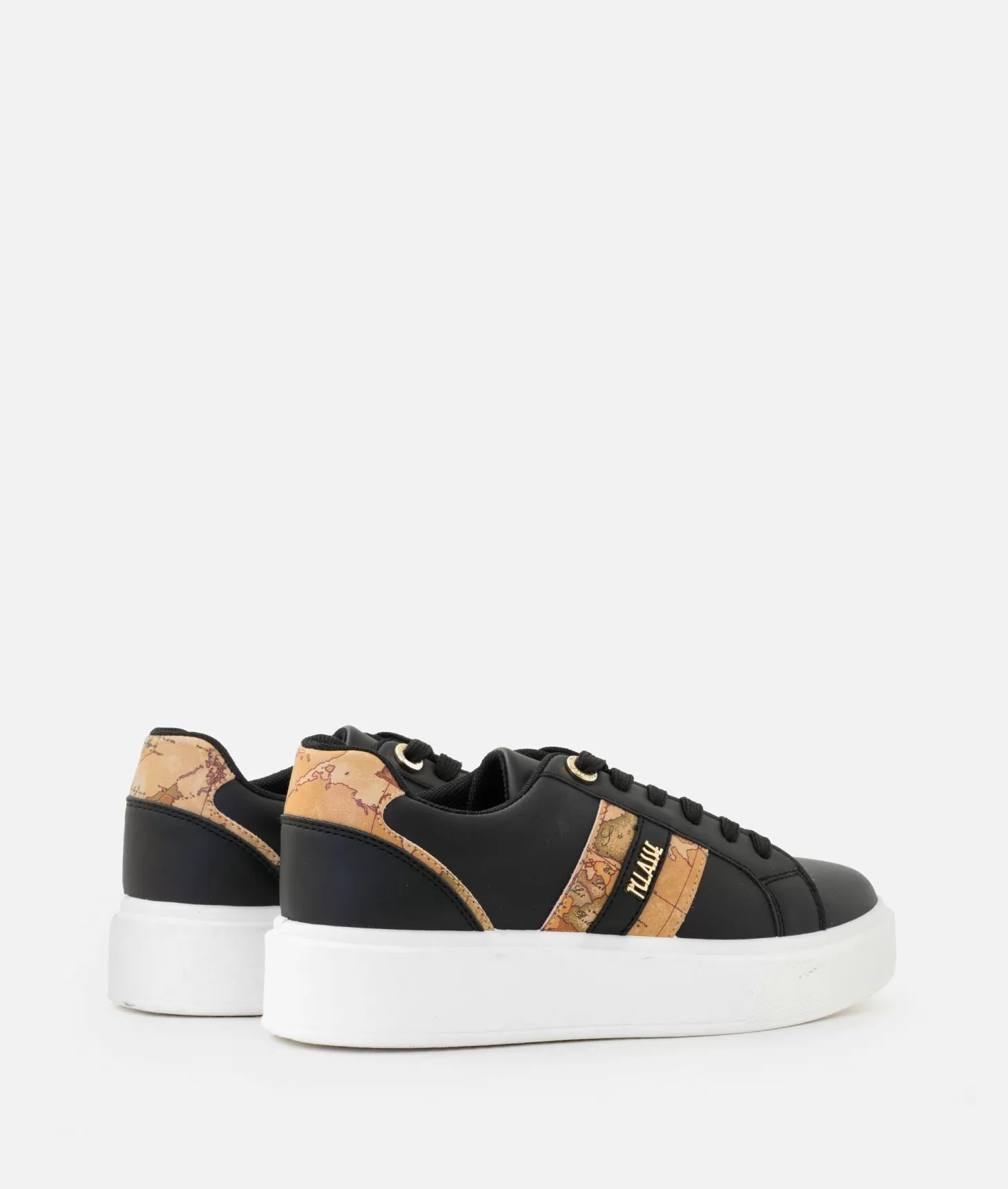Alviero martini 1a classe Sneakers in eco nappa con logo e bande Geo Classic Nere Sottocosto
