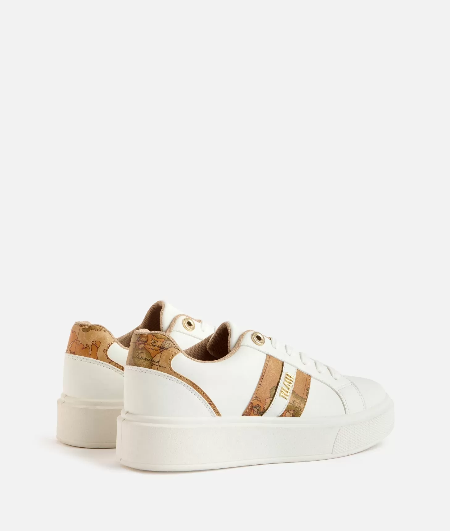 Alviero martini 1a classe Sneakers in eco nappa con logo e bande Geo Classic Bianche Convenienza
