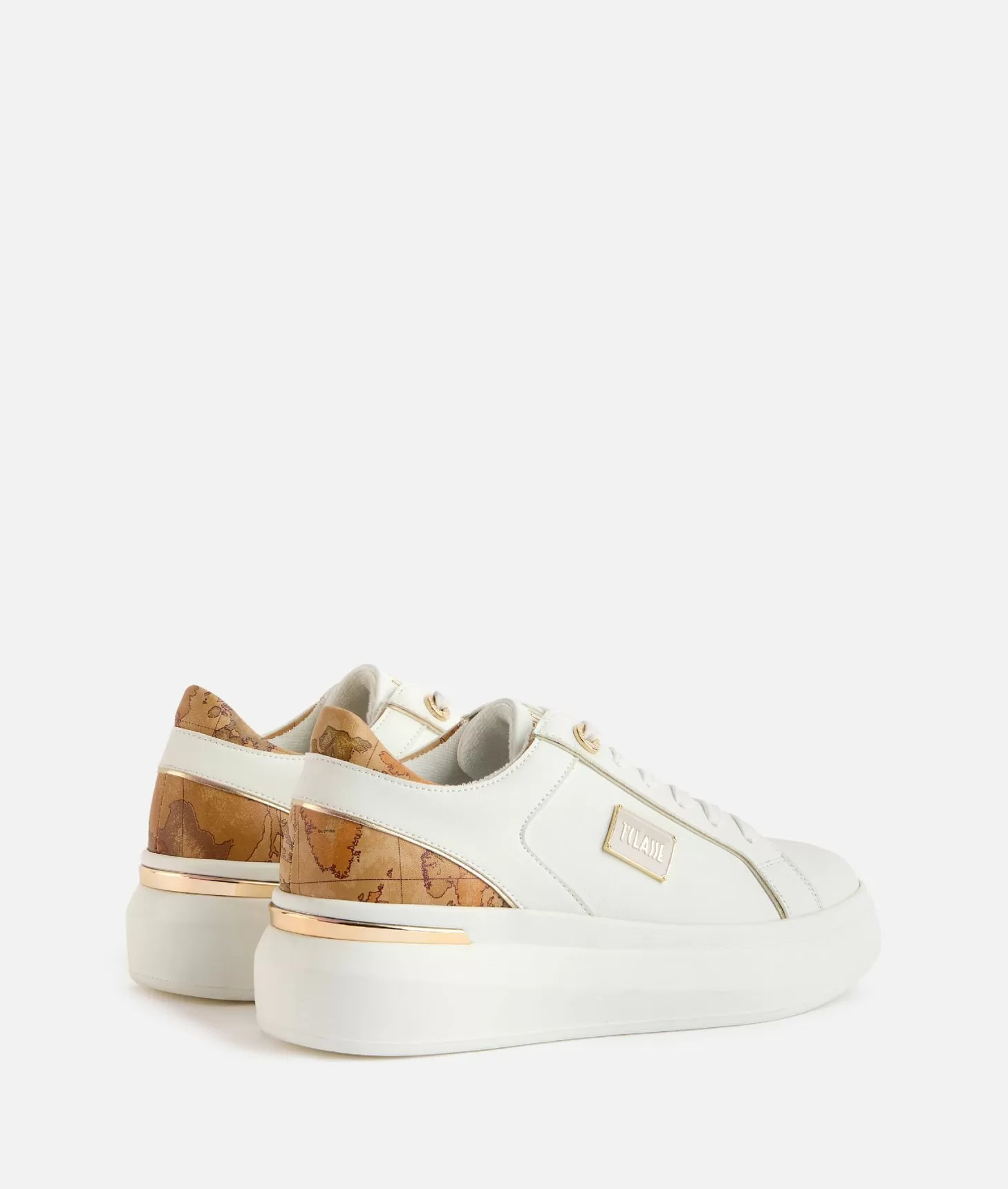 Alviero martini 1a classe Sneakers in eco nappa con targhetta smaltata 1ᴬ Classe Bianche Novità