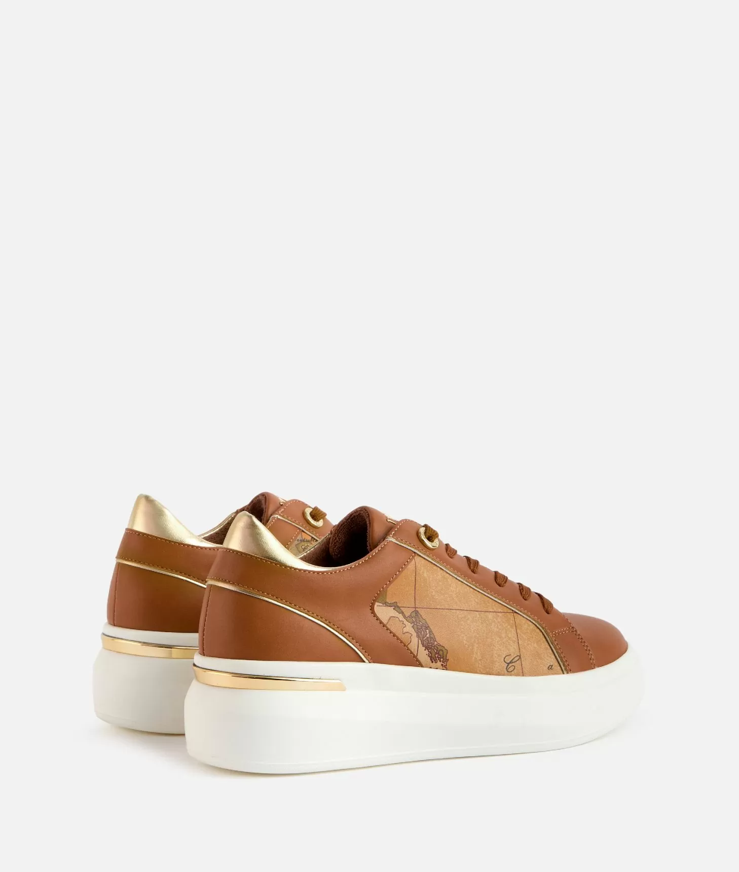 Alviero martini 1a classe Sneakers in eco nappa con logo in alta frequenza Cuoio Presa