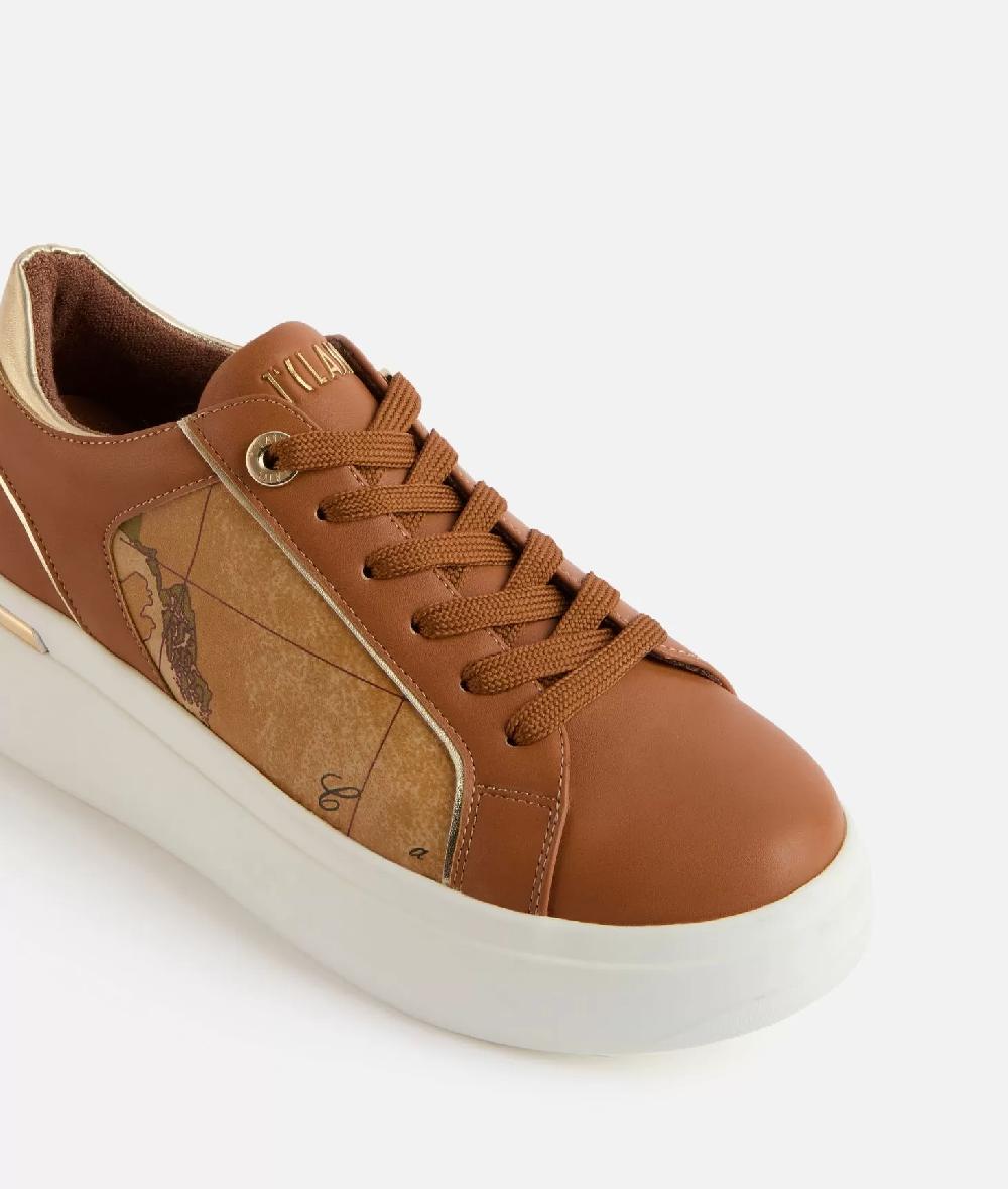 Alviero martini 1a classe Sneakers in eco nappa con logo in alta frequenza Cuoio Presa