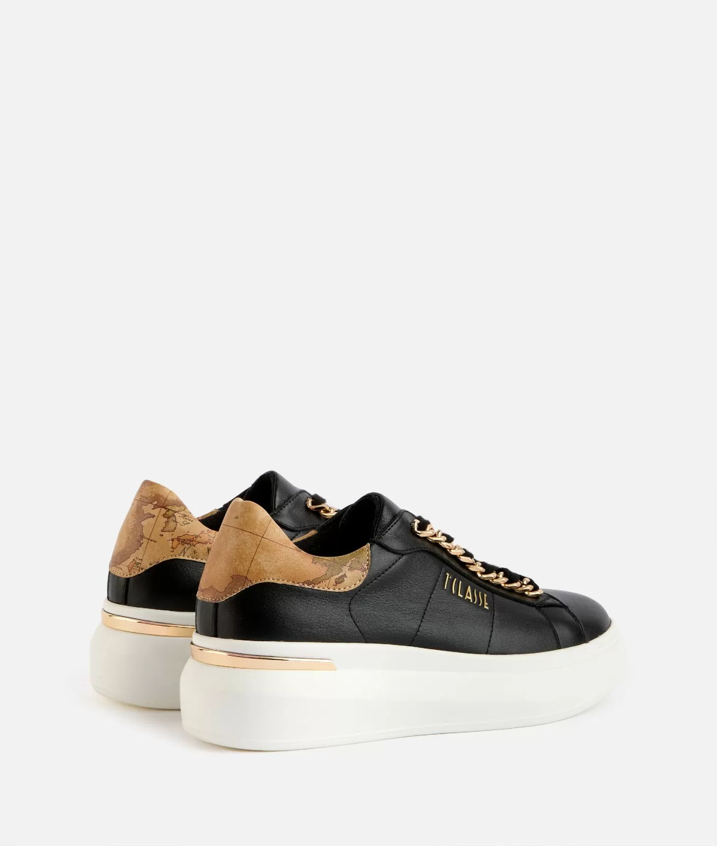 Alviero martini 1a classe Sneakers in eco nappa con dettaglio catena Nere Sconto