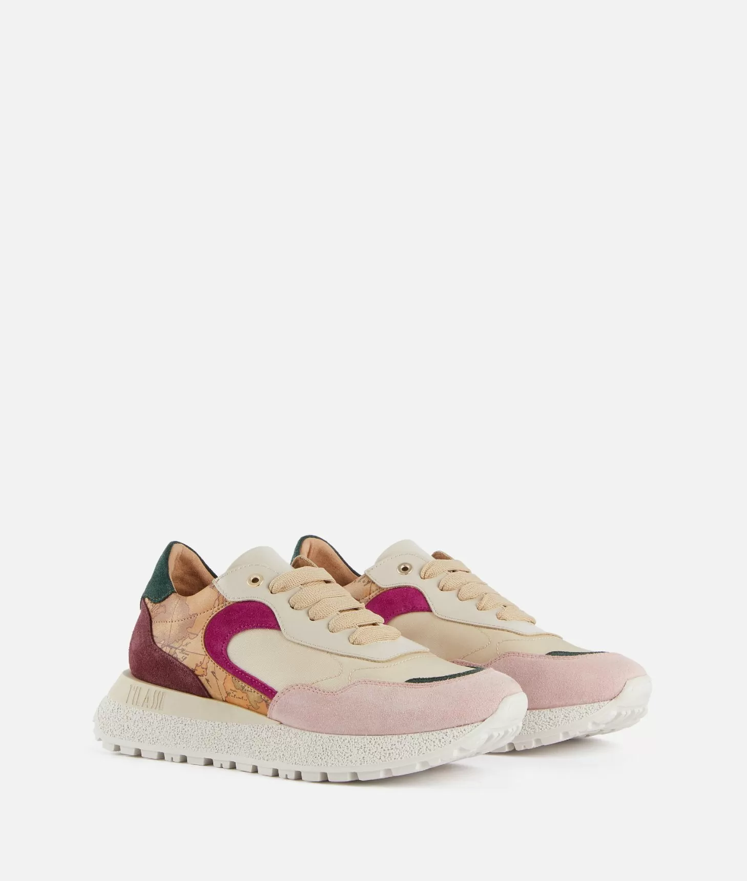 Alviero martini 1a classe Running in pelle scamosciata con mix materico Multicolor Outlet