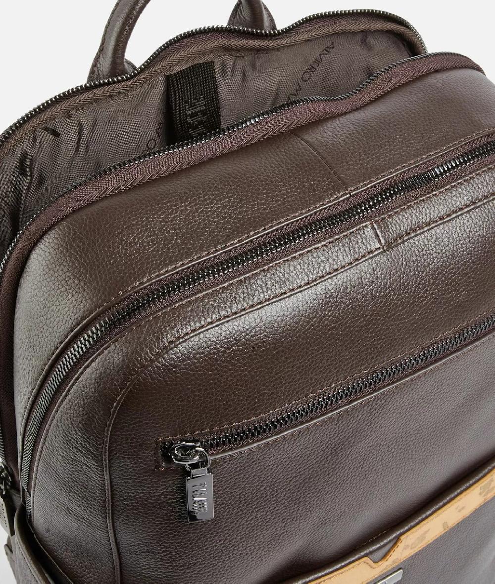 Alviero martini 1a classe Beta Leather zaino portacomputer Testa Di Moro Acquista Ora