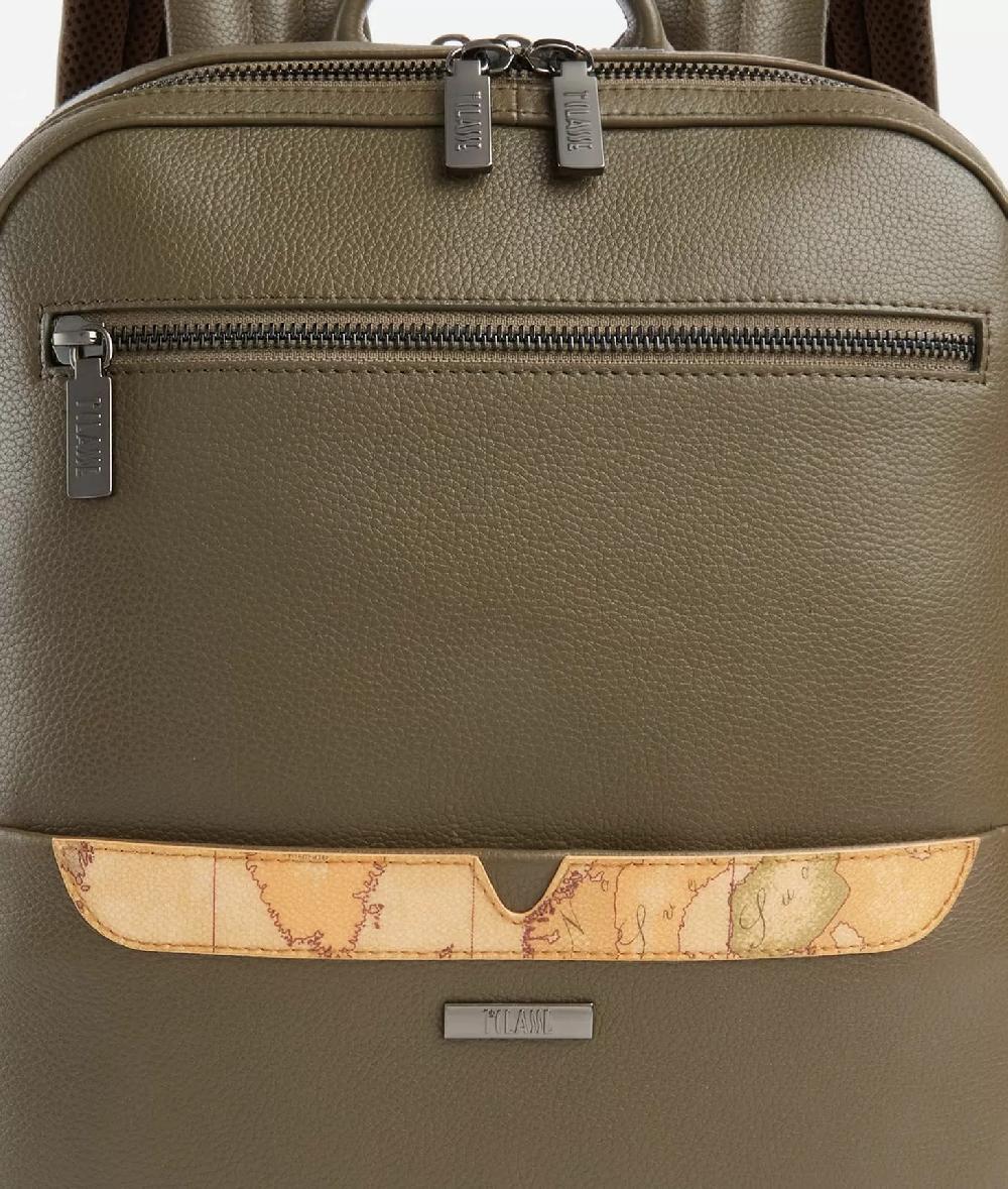 Alviero martini 1a classe Beta Leather zaino portacomputer Verde Militare Prezzo Ridotto