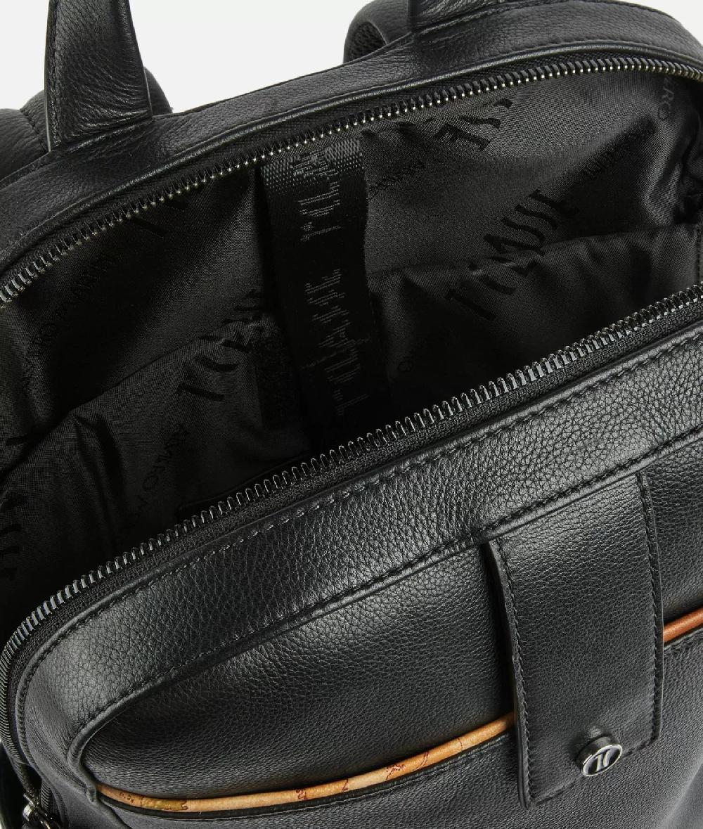 Alviero martini 1a classe Zaino per computer in pelle Nero Saldi