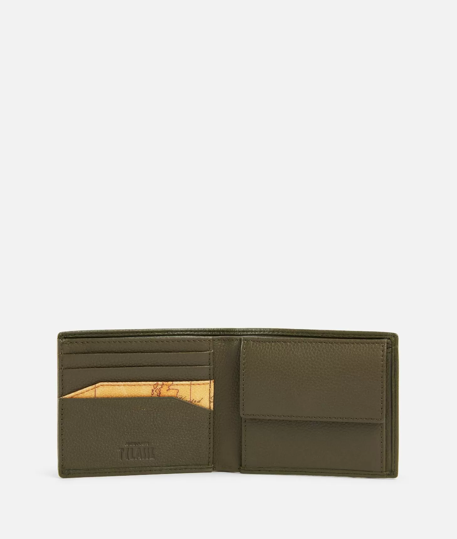 Alviero martini 1a classe Beta Leather portafoglio piccolo Verde Militare In Linea