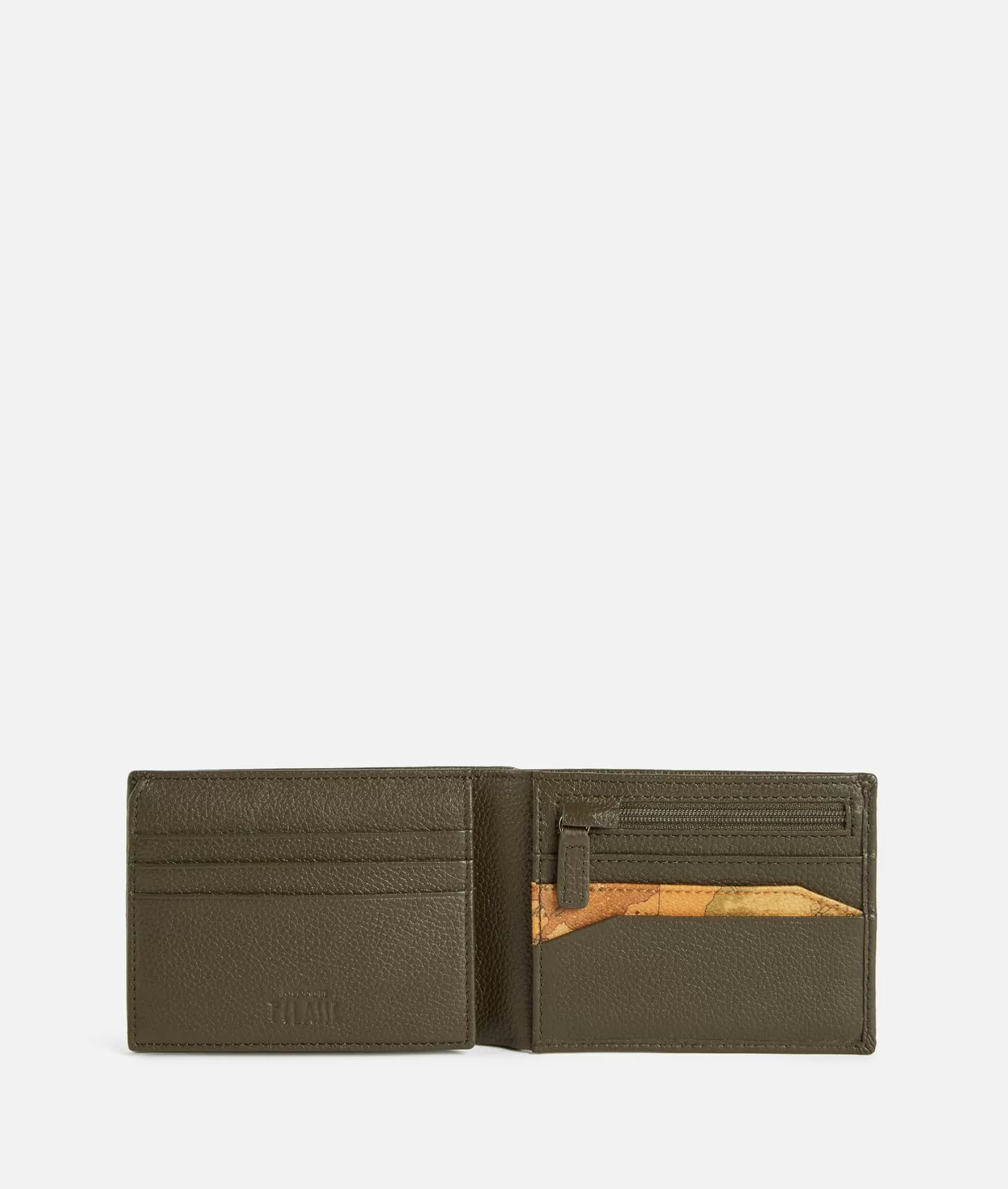 Alviero martini 1a classe Beta Leather portafoglio medio Verde Militare Nuovo