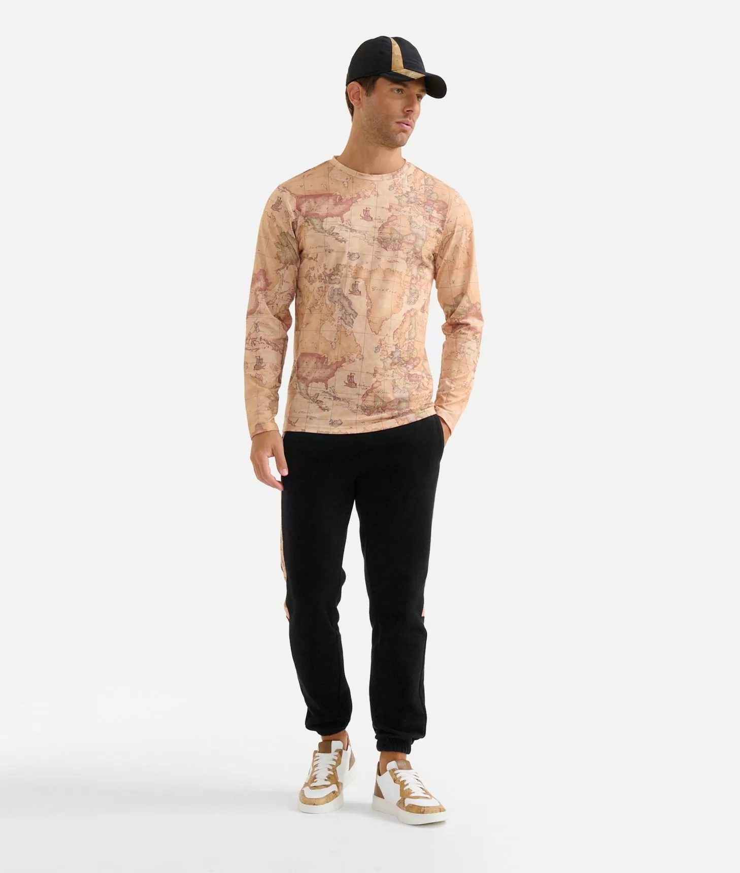 Alviero martini 1a classe T-shirt a maniche lunghe Geo Classic