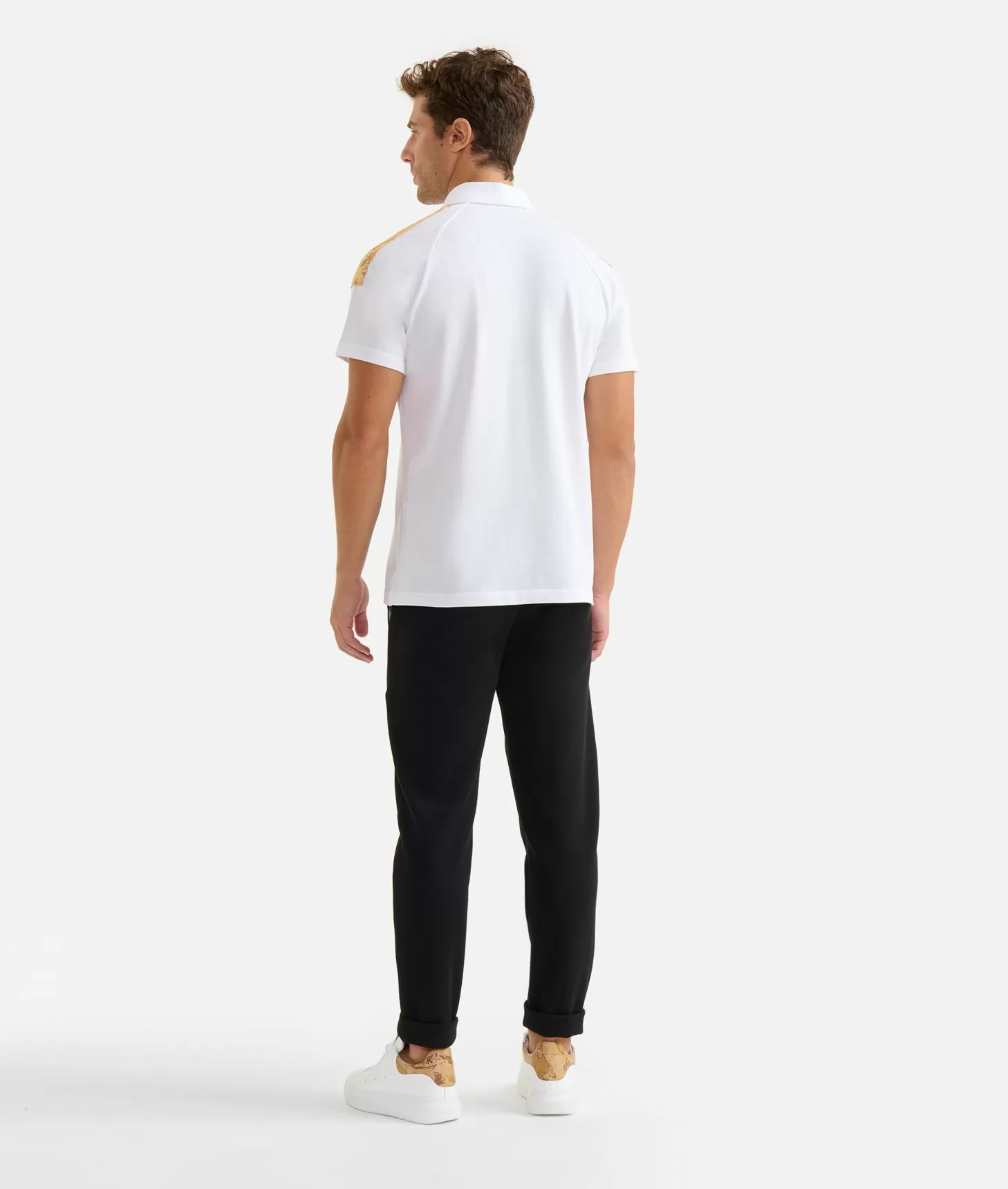 Alviero martini 1a classe Polo in cotone stretch con dettagli spalle Bianca Qualità Garantita