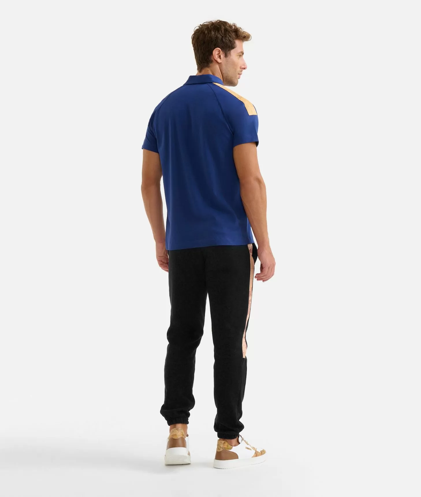 Alviero martini 1a classe Polo in cotone stretch con dettagli spalle Blu Klein Negozi Online