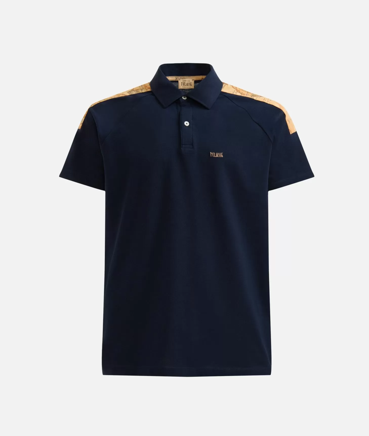 Alviero martini 1a classe Polo in cotone stretch con dettagli spalle Blu Navy Acquista Ora