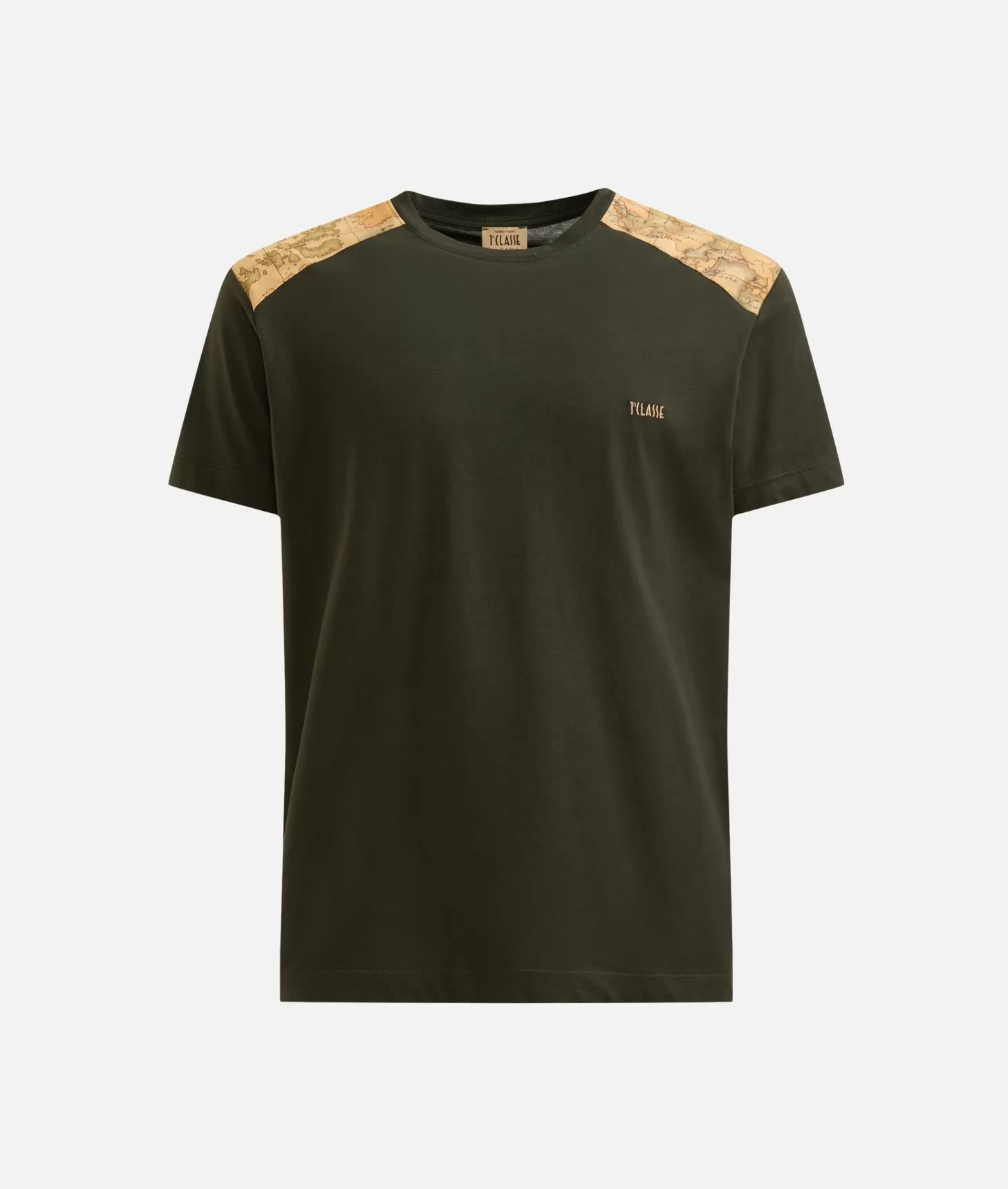 Alviero martini 1a classe T-shirt in cotone con dettagli spalle Verde Militare Affare Del Giorno