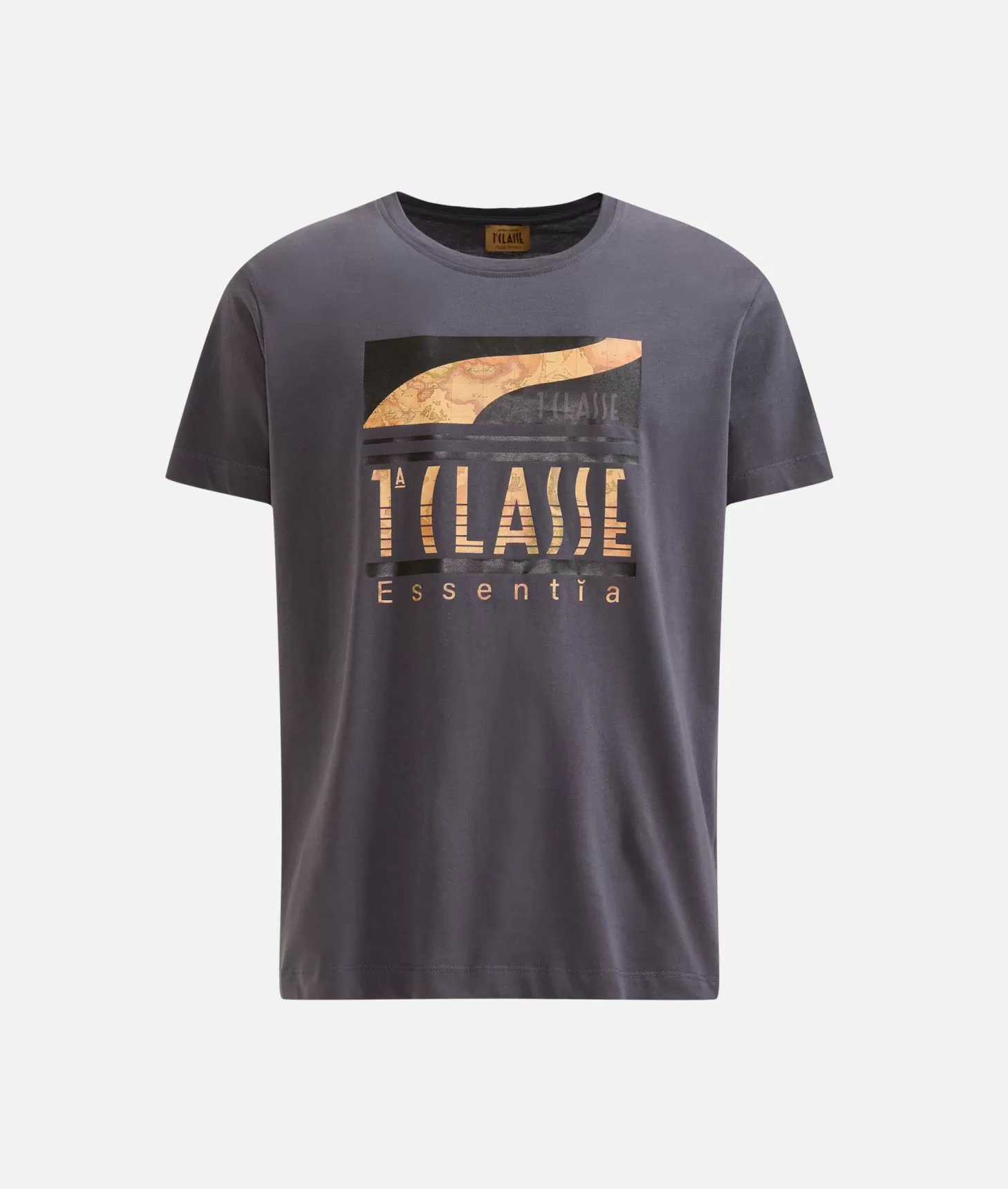 Alviero martini 1a classe T-shirt in cotone con logo 1ᴬ Classe Essentia Piombo Sottocosto