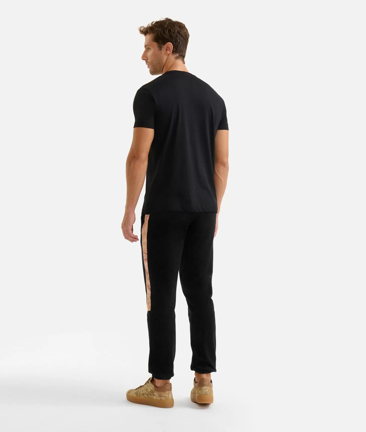 Alviero martini 1a classe T-shirt in cotone con dettagli spalle Nera Convenienza