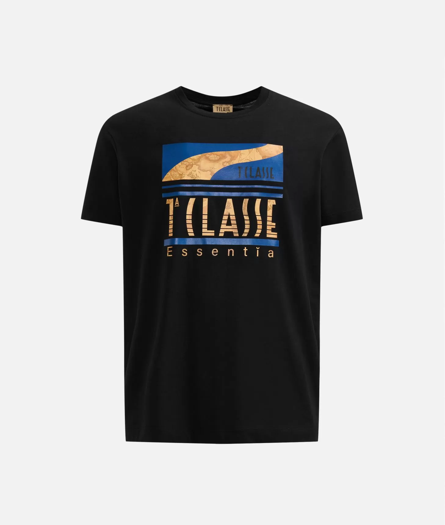 Alviero martini 1a classe T-shirt in cotone con logo 1ᴬ Classe Essentia Nera Novità