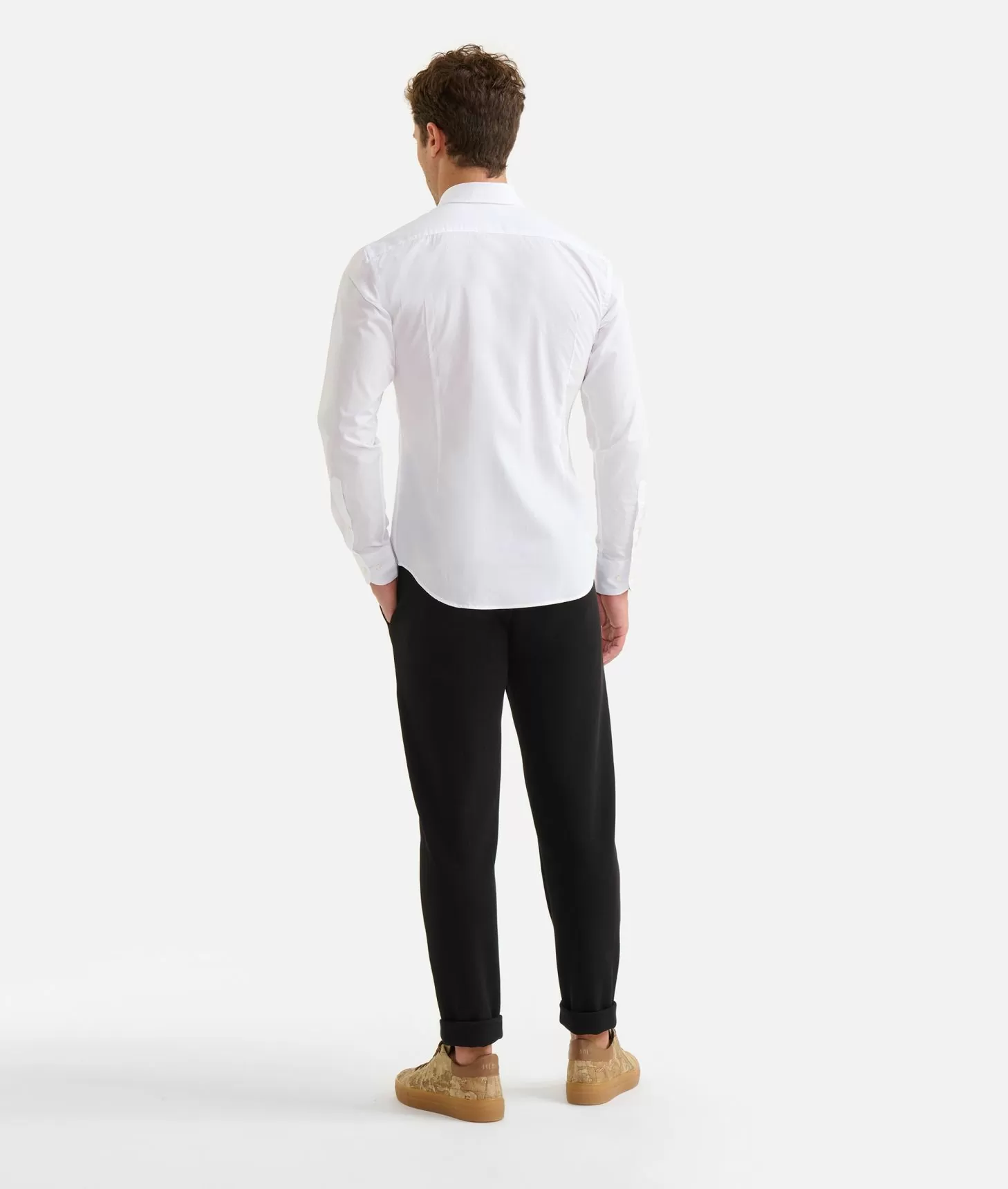 Alviero martini 1a classe Camicia slim in cotone con dettaglio spalle Bianca Offerta