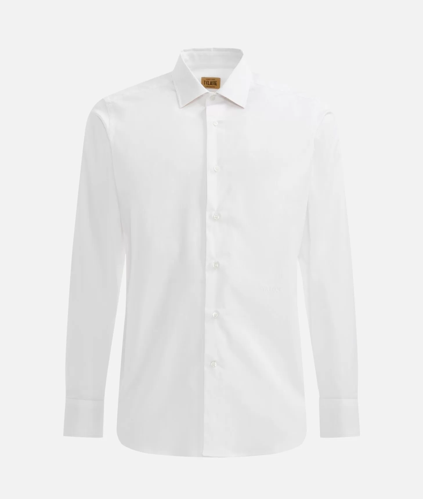 Alviero martini 1a classe Camicia slim in cotone stretch con toppe Geo Classic Bianca Online
