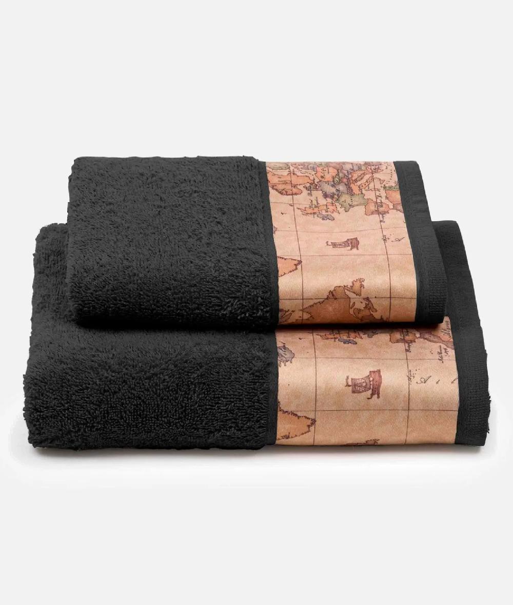 Alviero martini 1a classe Set con beauty e asciugamani in spugna di cotone Nero Promozione