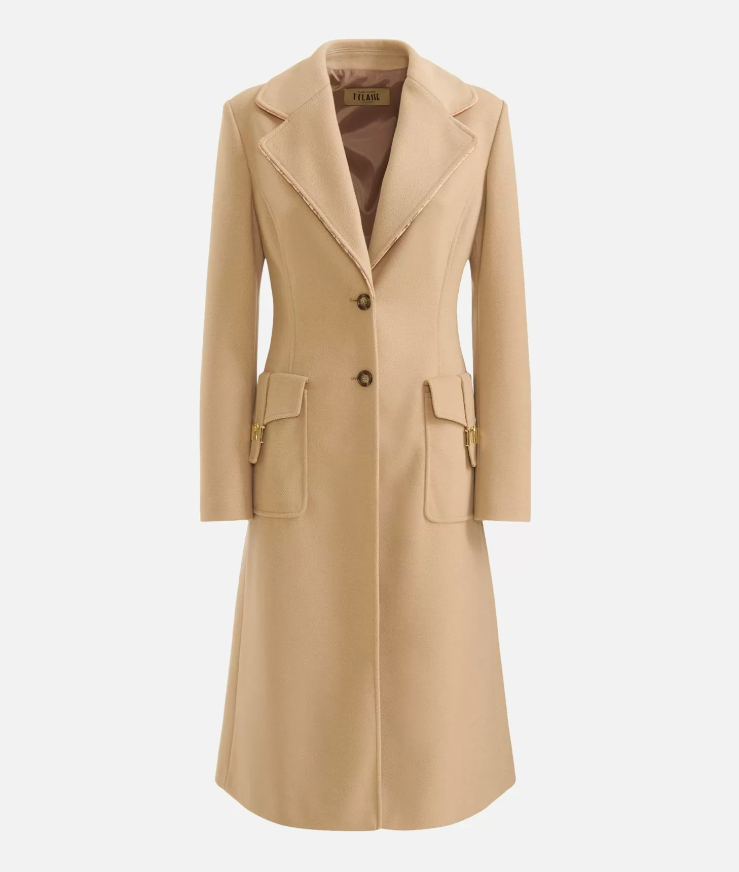 Alviero martini 1a classe Cappotto con dettaglio gioiello in velour Cammello Soddisfazione Garantita