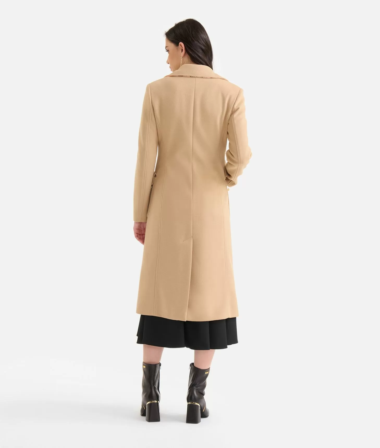 Alviero martini 1a classe Cappotto con dettaglio gioiello in velour Cammello Soddisfazione Garantita