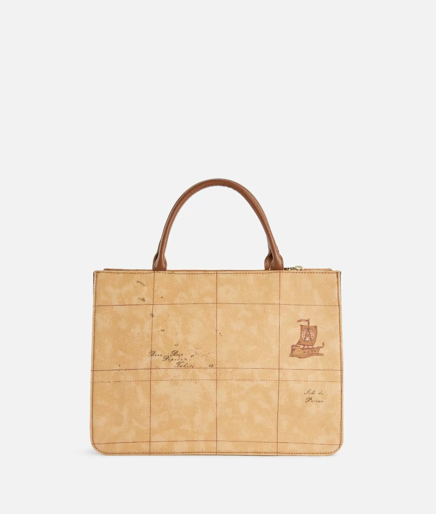 Alviero martini 1a classe 3D Geo borsa a mano con tracolla Castagna Qualità Garantita