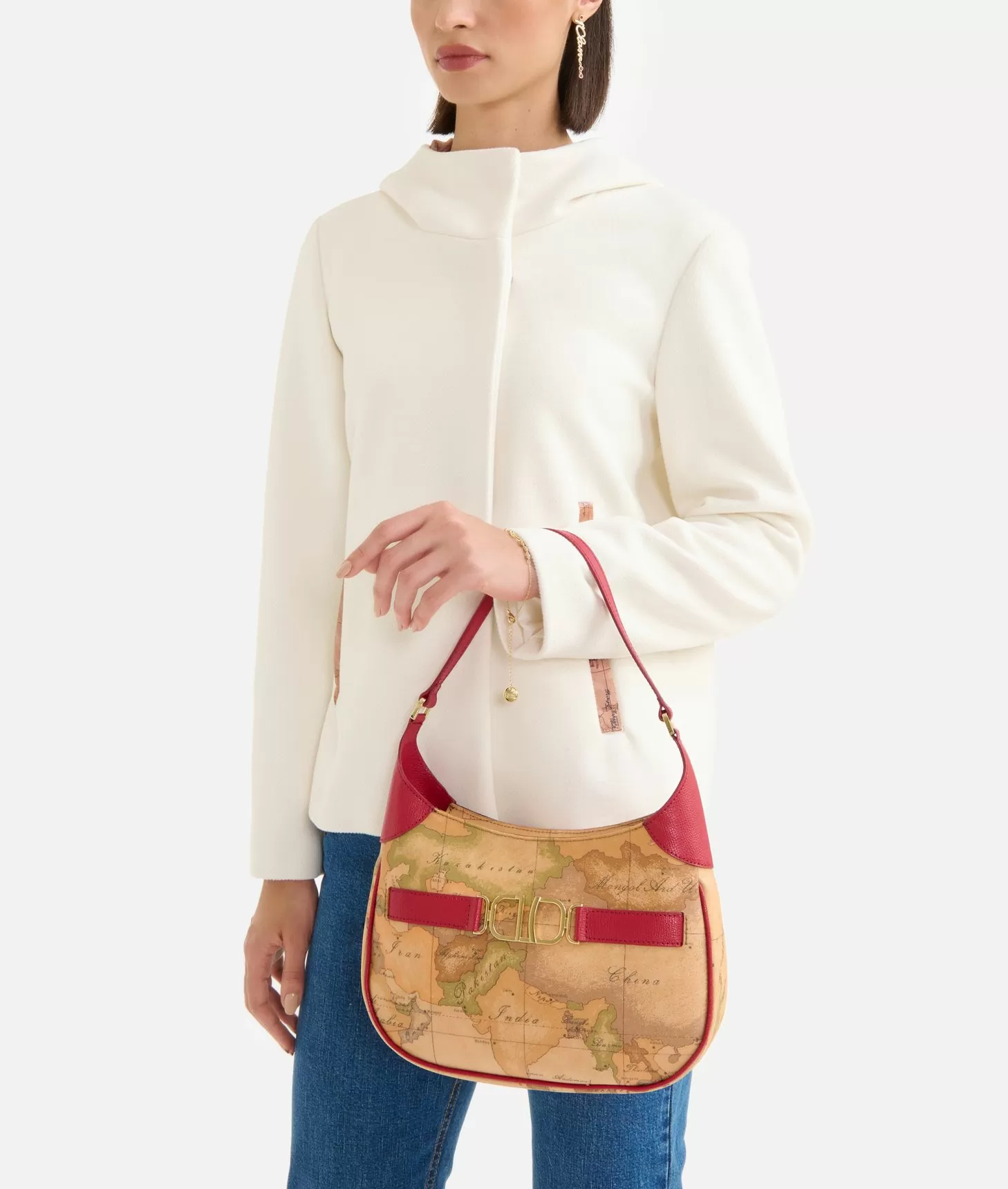 Alviero martini 1a classe 3D Geo borsa sottospalla Lampone Negozi Online