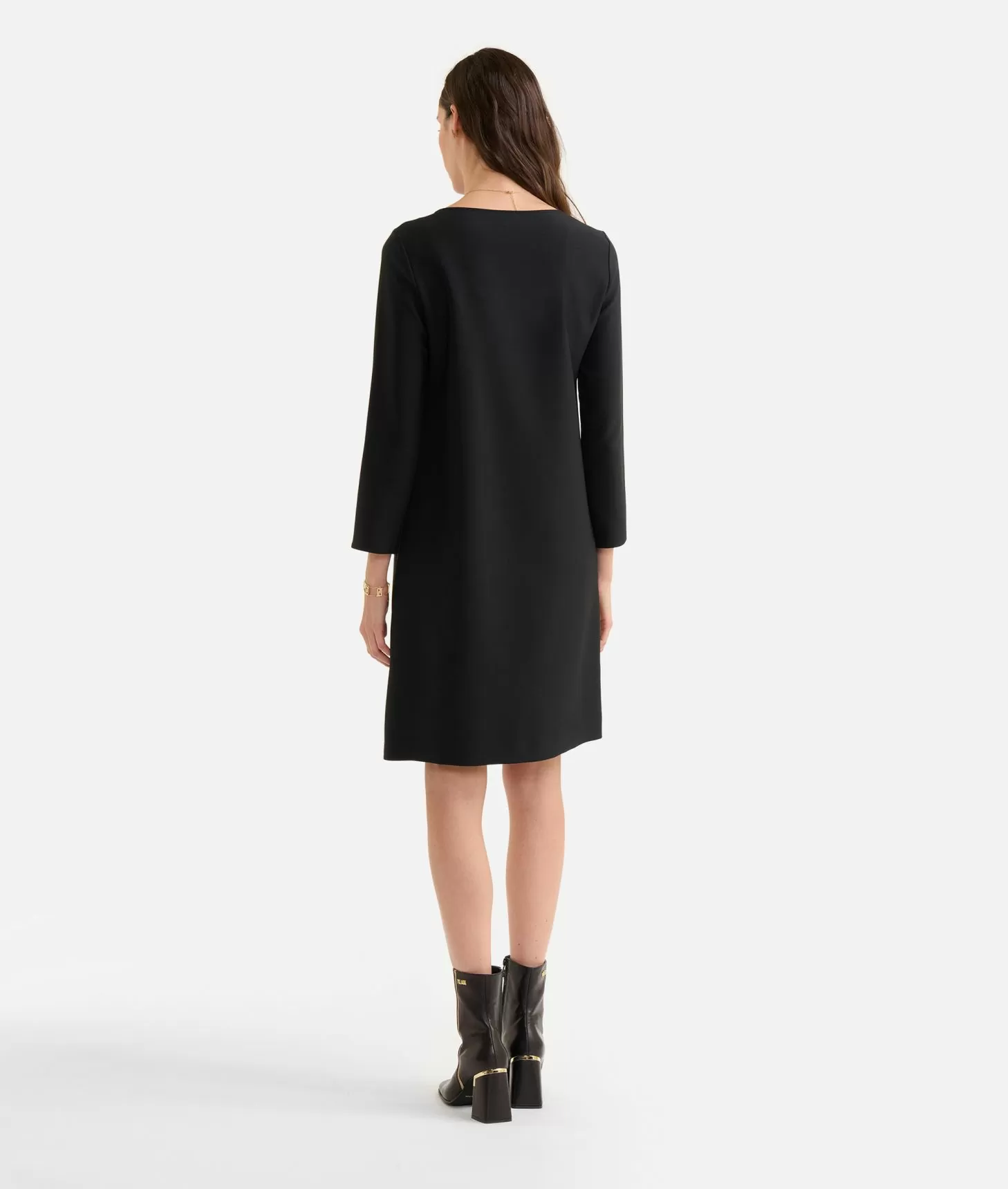 Alviero martini 1a classe Abito a sacchetto in cavallery Nero Fino Al -60%