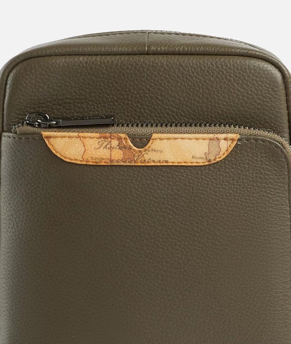 Alviero martini 1a classe Beta Leather bandoliera piccola Verde Militare Prezzo Ridotto