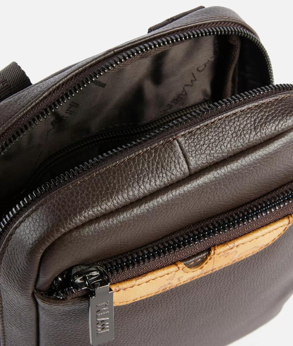 Alviero martini 1a classe Beta Leather bandoliera piccola Testa Di Moro Sottocosto