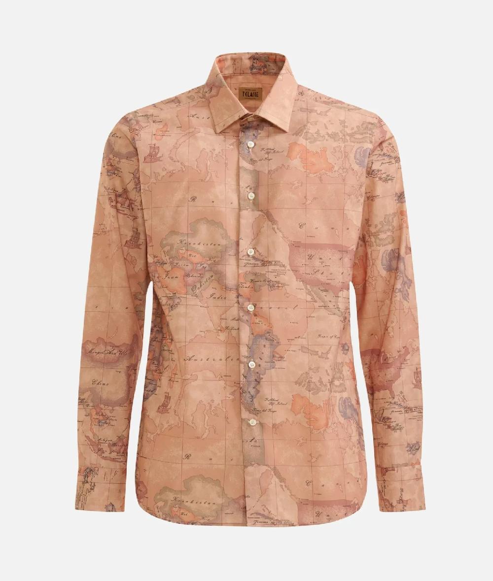 Alviero martini 1a classe Camicia slim con stampa Geo Classic Economico