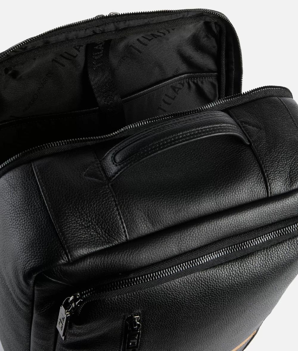 Alviero martini 1a classe Beta Leather zaino da viaggio tripla portabilità Nero In Vendita