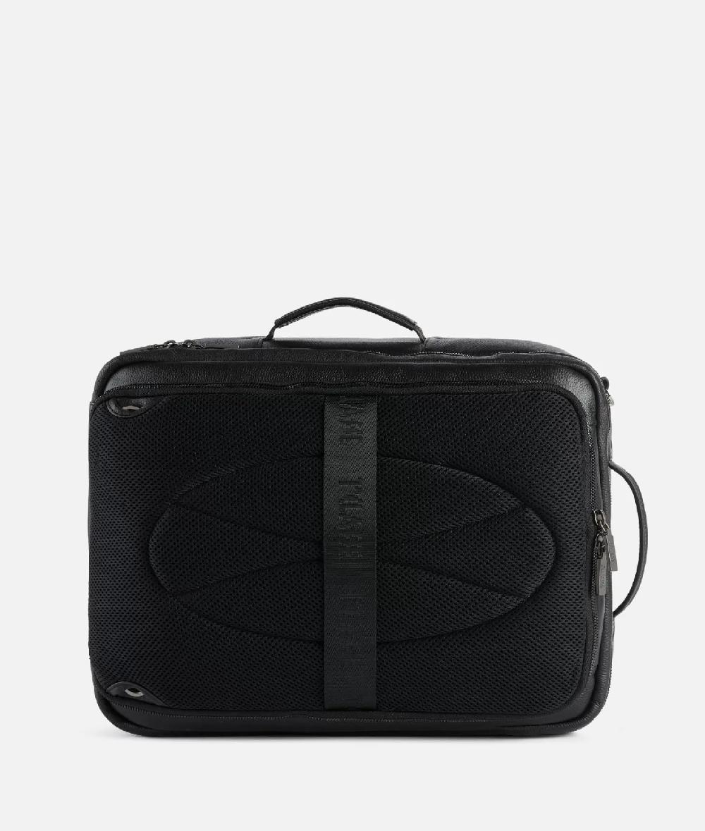 Alviero martini 1a classe Beta Leather zaino da viaggio tripla portabilità Nero In Vendita